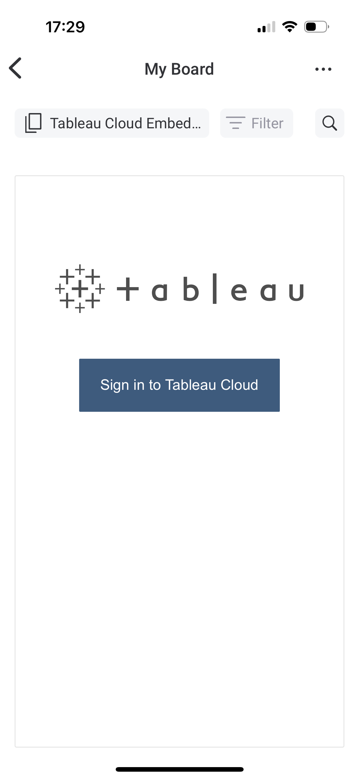 Sign in to Tableau Cloud - in monday.com mobile app